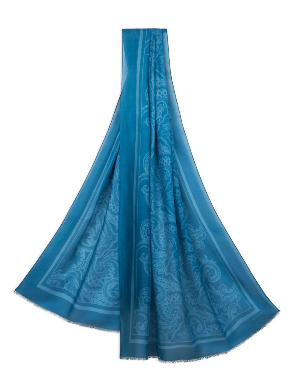 ETRO Sjaal met paisley-print Blauw
