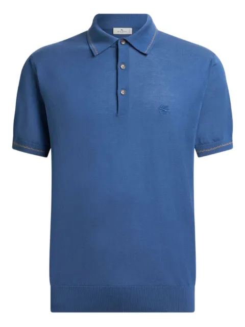 ETRO Pegaso-motif cotton polo shirt