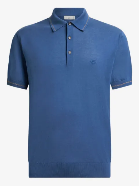 ETRO Pegaso-motif cotton polo shirt