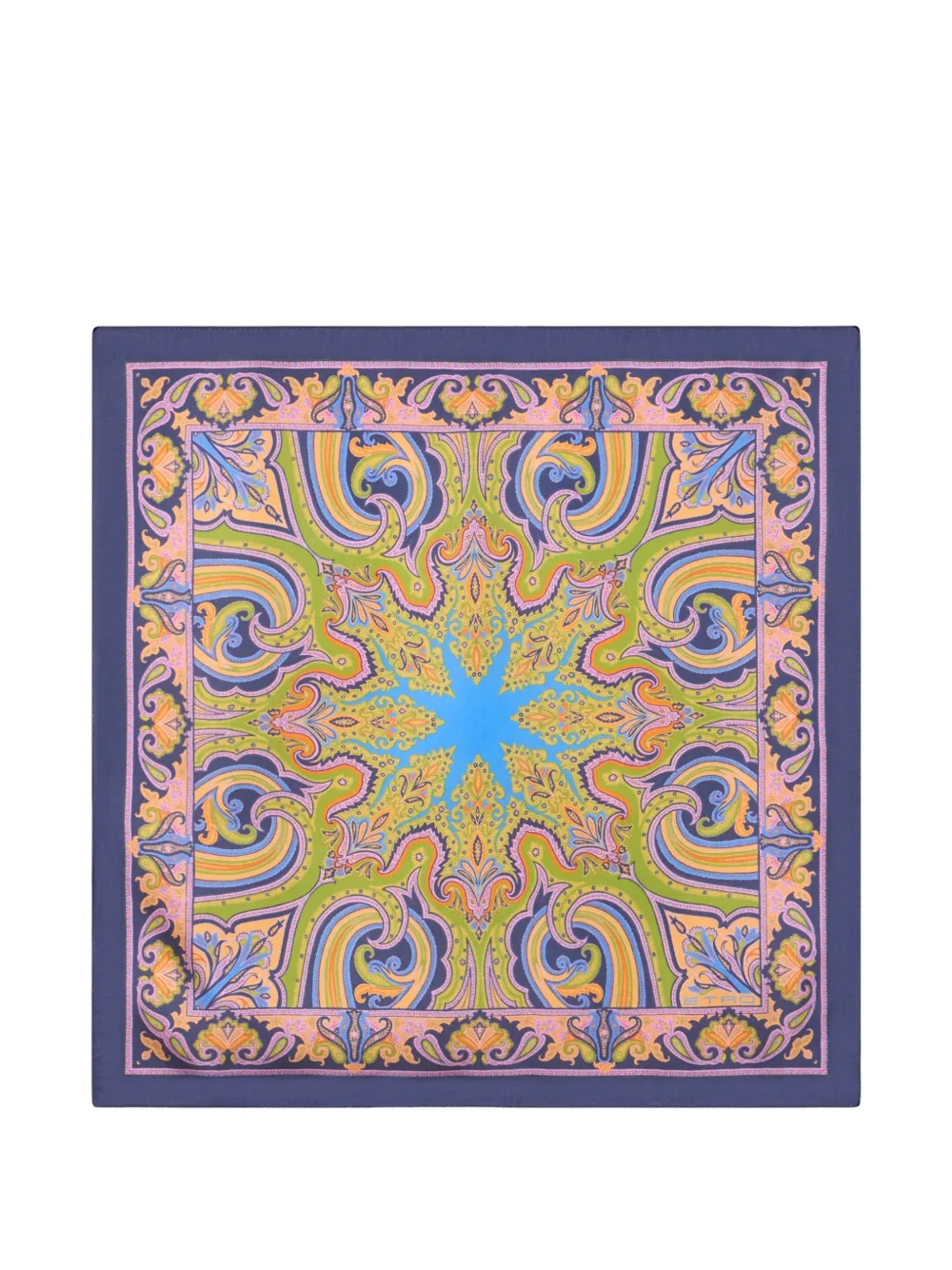ETRO silk pocket square - Blu
