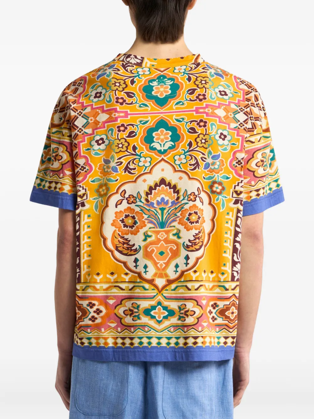 ETRO T-shirt met bloemenprint Geel