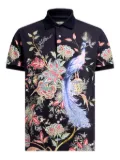 ETRO Flowers and Peacock polo shirt - Blue