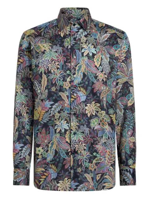 ETRO botanical-print cotton shirt