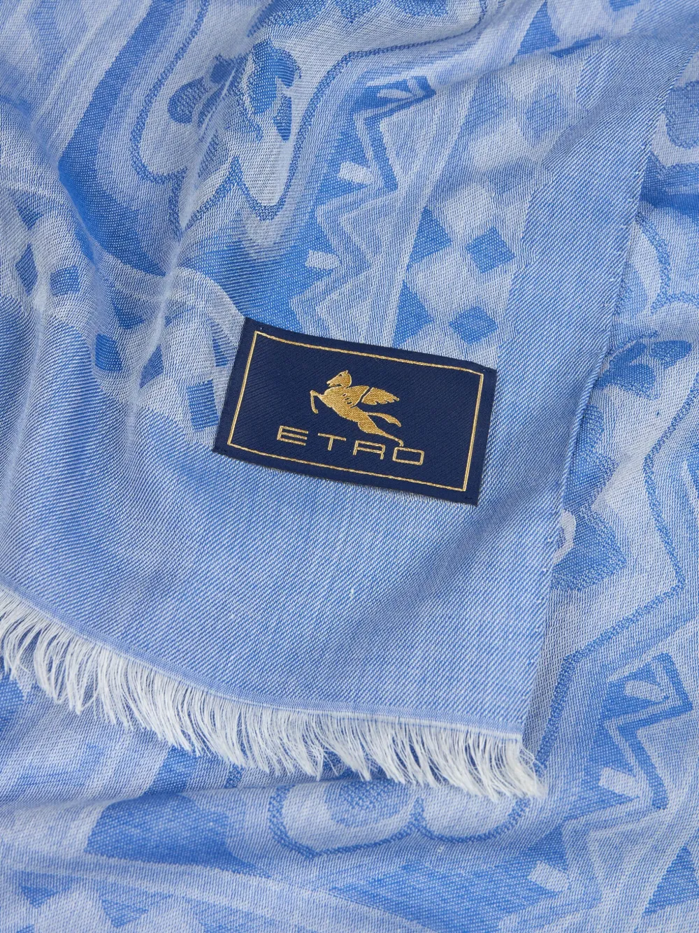 ETRO Sjaal met geometrische print - Blauw