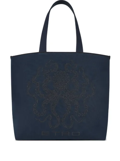 Sac cabas à broderie Octopus - ETRO - Modalova