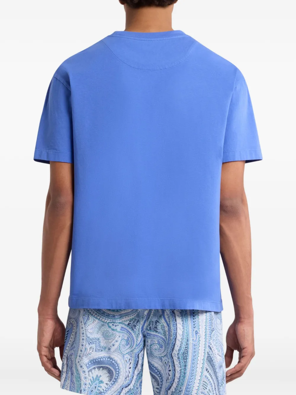 ETRO T-shirt met geborduurd logo Blauw