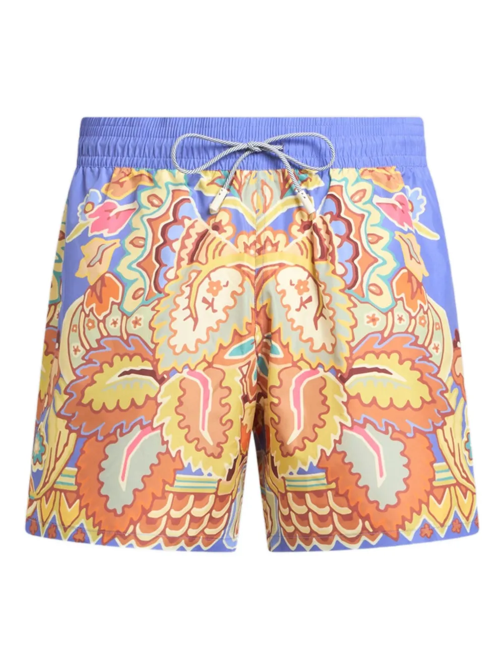 ETRO Zwembroek met bloemenprint Blauw