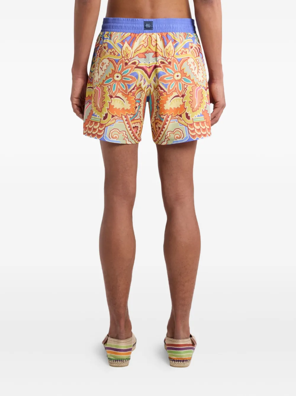 ETRO Zwembroek met bloemenprint Blauw