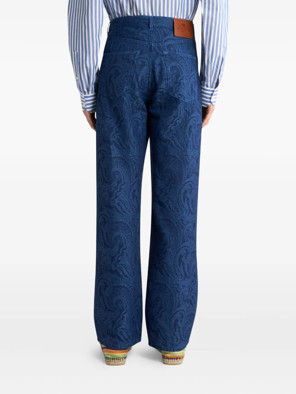 ETRO Jeans met paisley-print Blauw