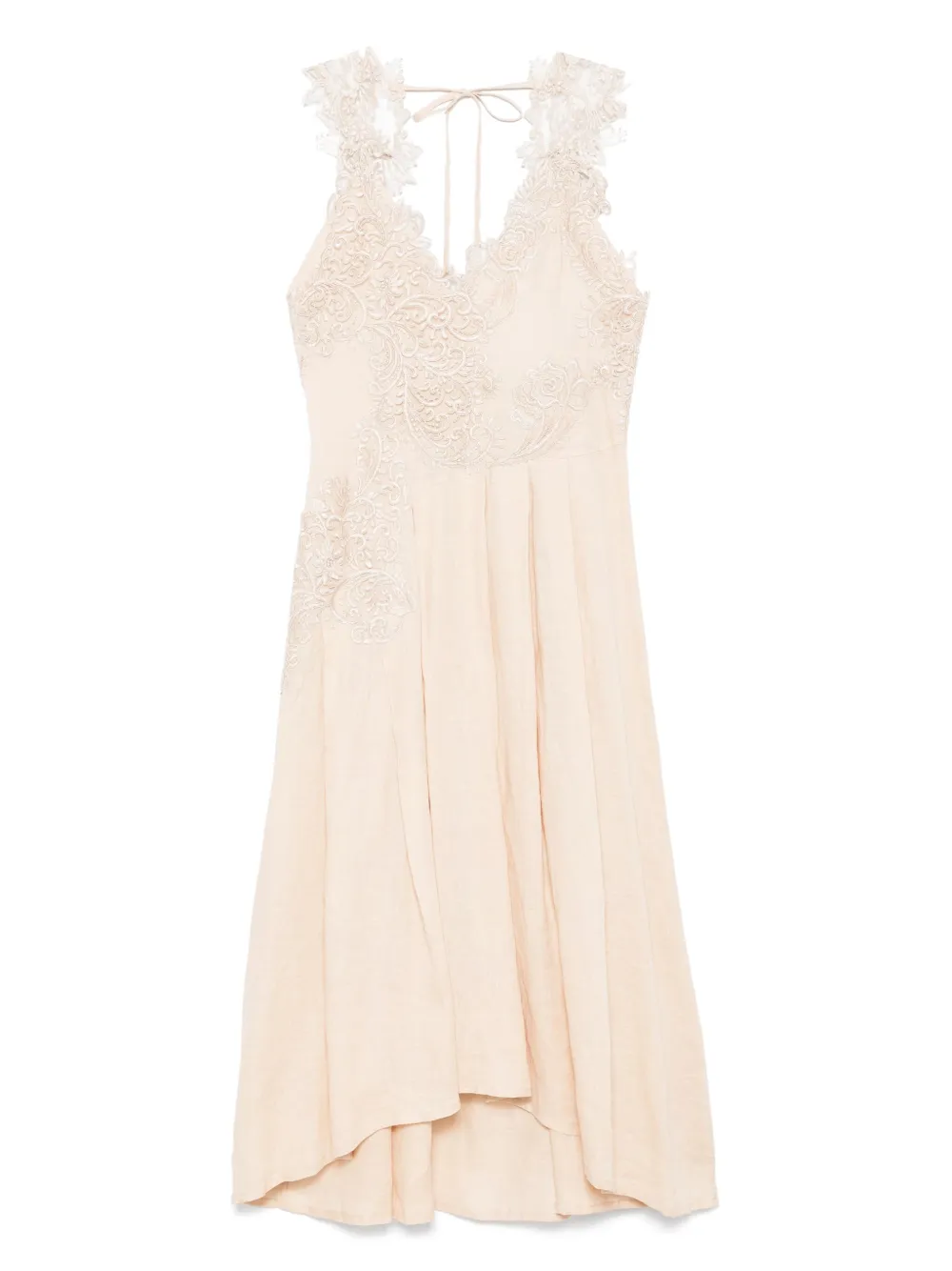 lace-detail maxi dress