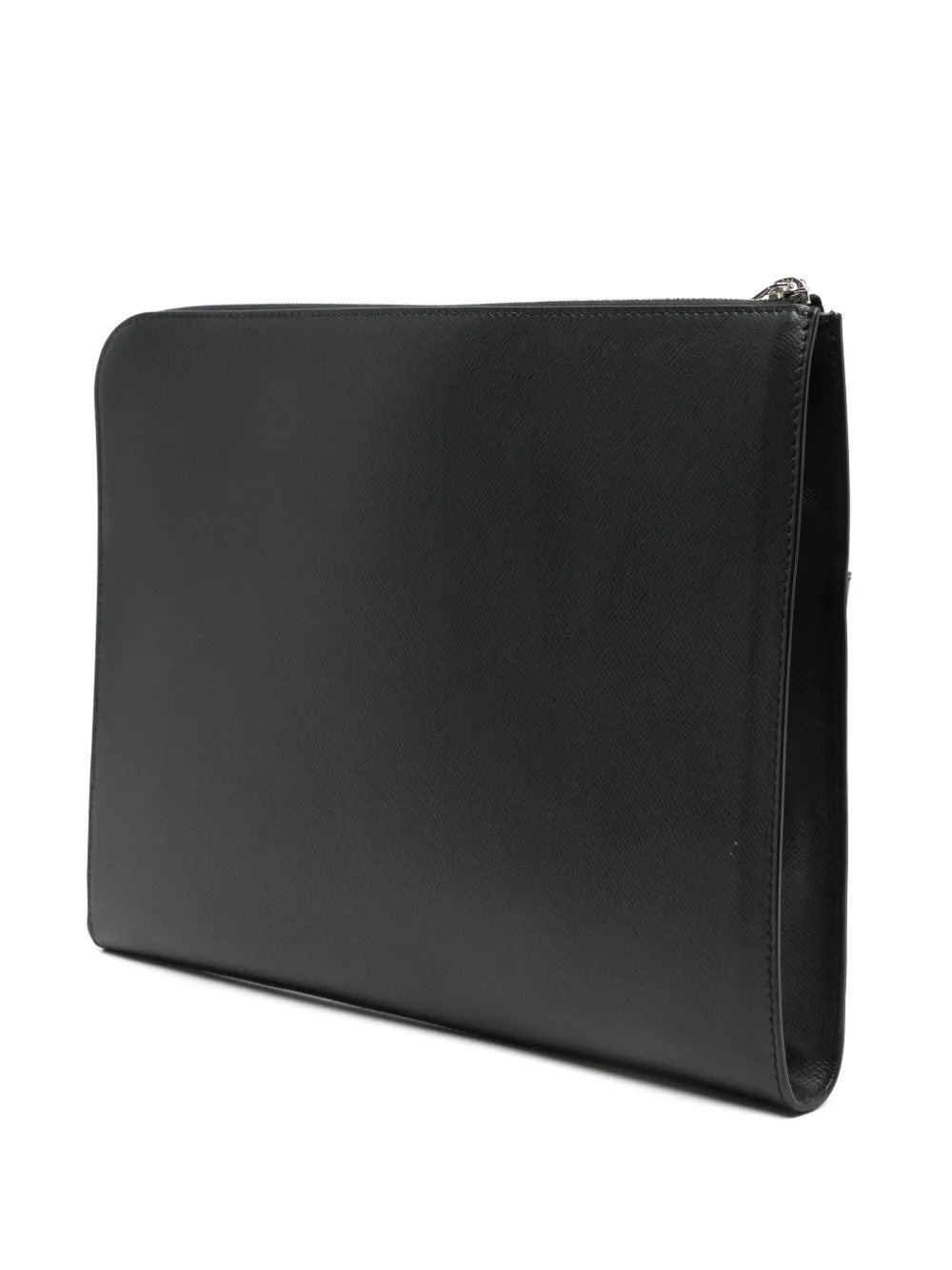 Orciani Leren laptoptas - Zwart