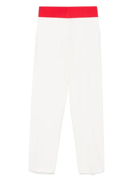 MSGM contrast-waistband trousers