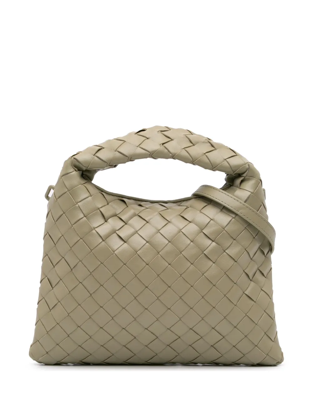 Bottega Veneta Pre-Owned 2012-2024 Mini Calfskin Intrecciato Hop satchel | Brown | Image 1