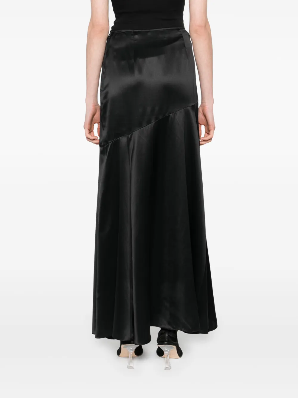 Simone Rocha Bias Cut Silk Satin Maxi Skirt