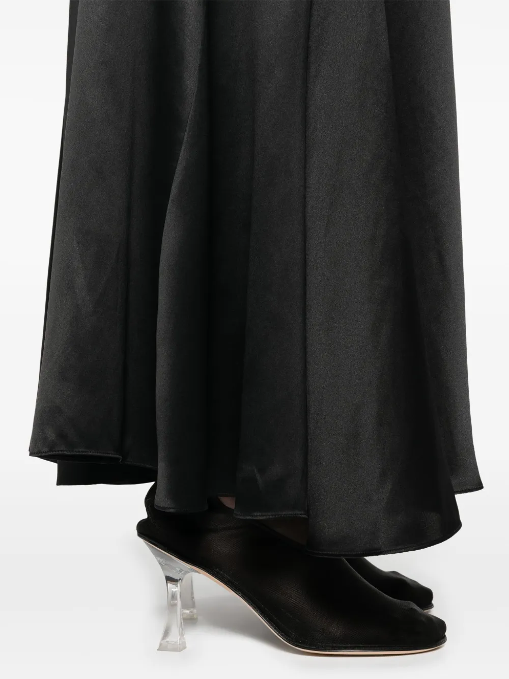 Simone Rocha Bias Cut Silk Satin Maxi Skirt