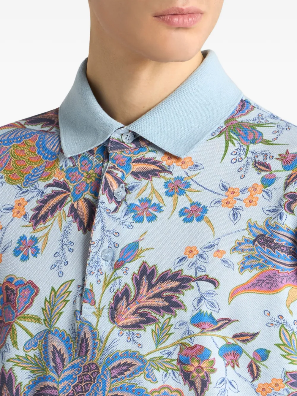 ETRO Katoenen poloshirt Blauw
