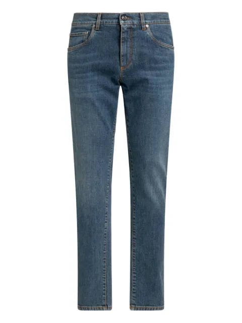 ETRO embroidered cotton jeans