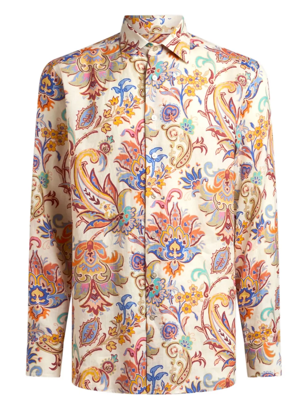 ETRO ペイズリー リネンシャツ - ニュートラル ETRO ペイズリー リネンシャツ - ニュートラル
