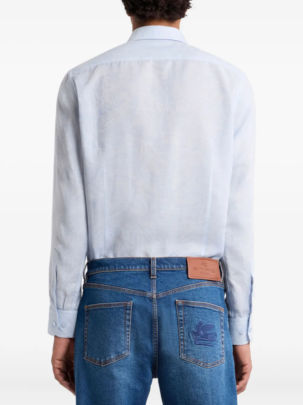 ETRO Overhemd met paisley-jacquard Blauw