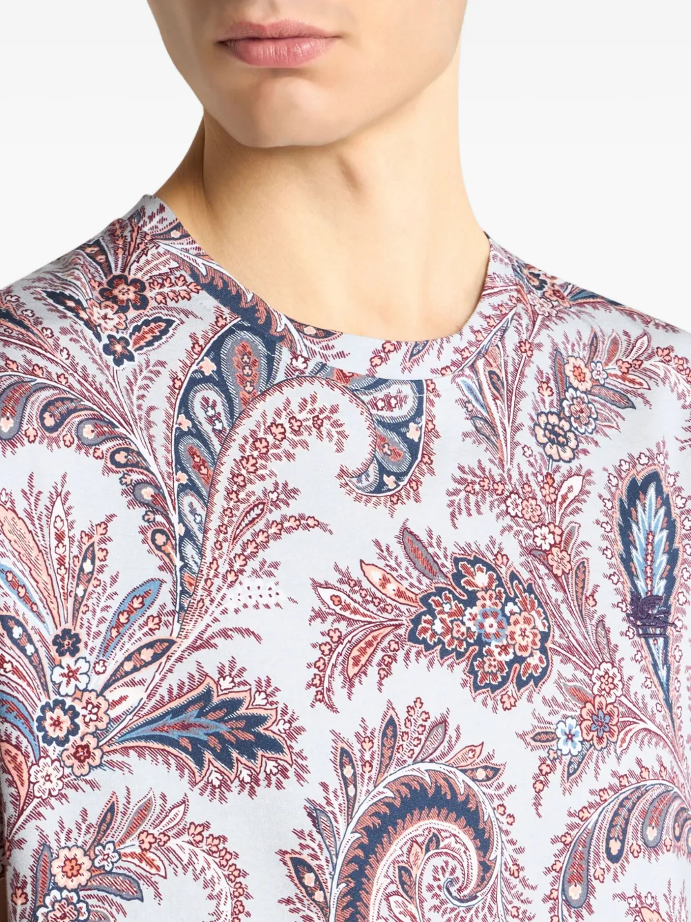 ETRO T-shirt met bloemenprint Wit
