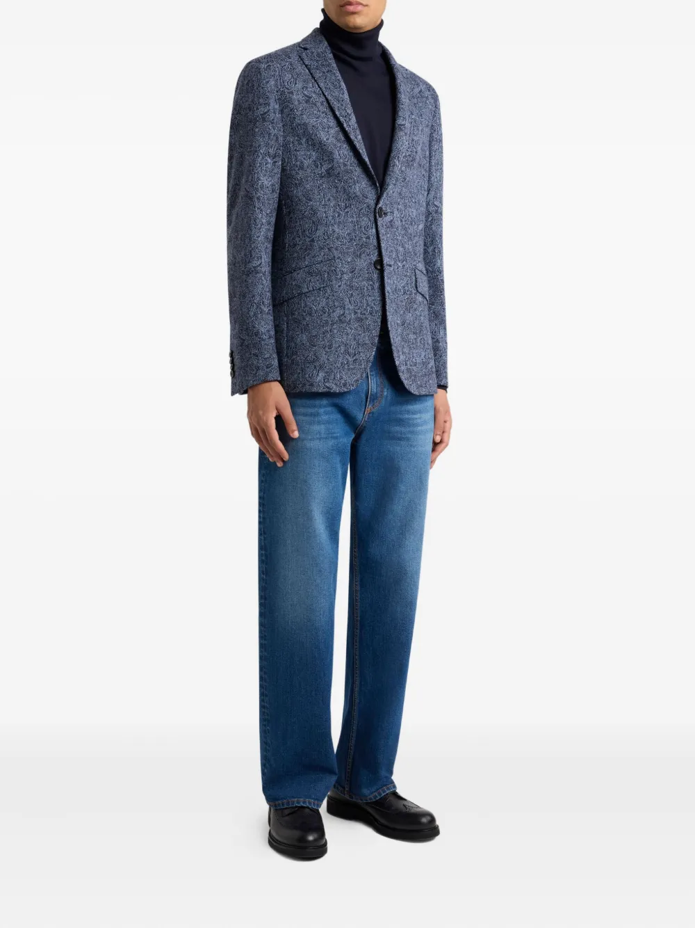 ETRO Wollen blazer Blauw