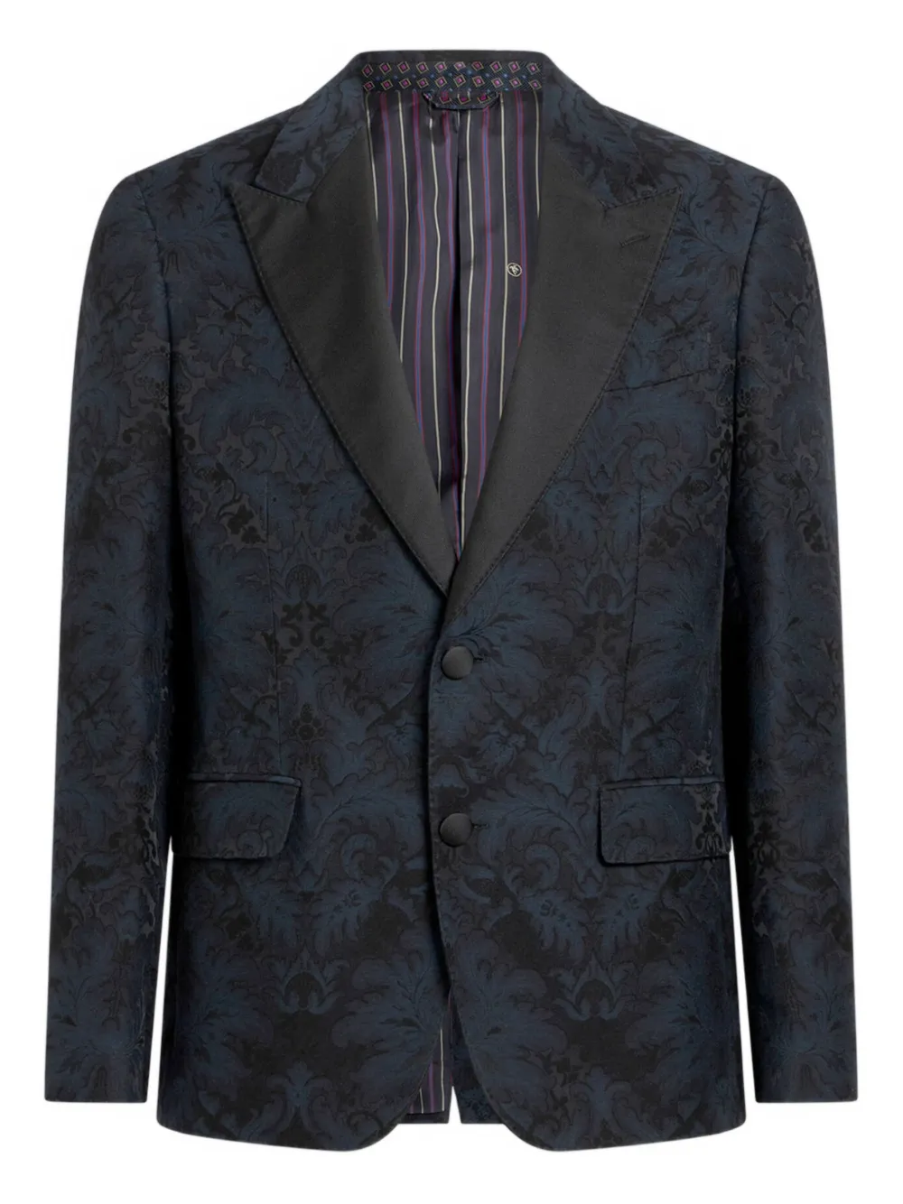 floral-jacquard blazer