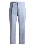 ETRO paisley-jacquard cotton trousers - Blue
