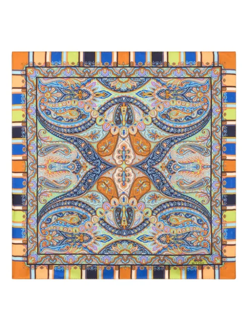 ETRO silk pocket square - Bleu - ETRO - Modalova
