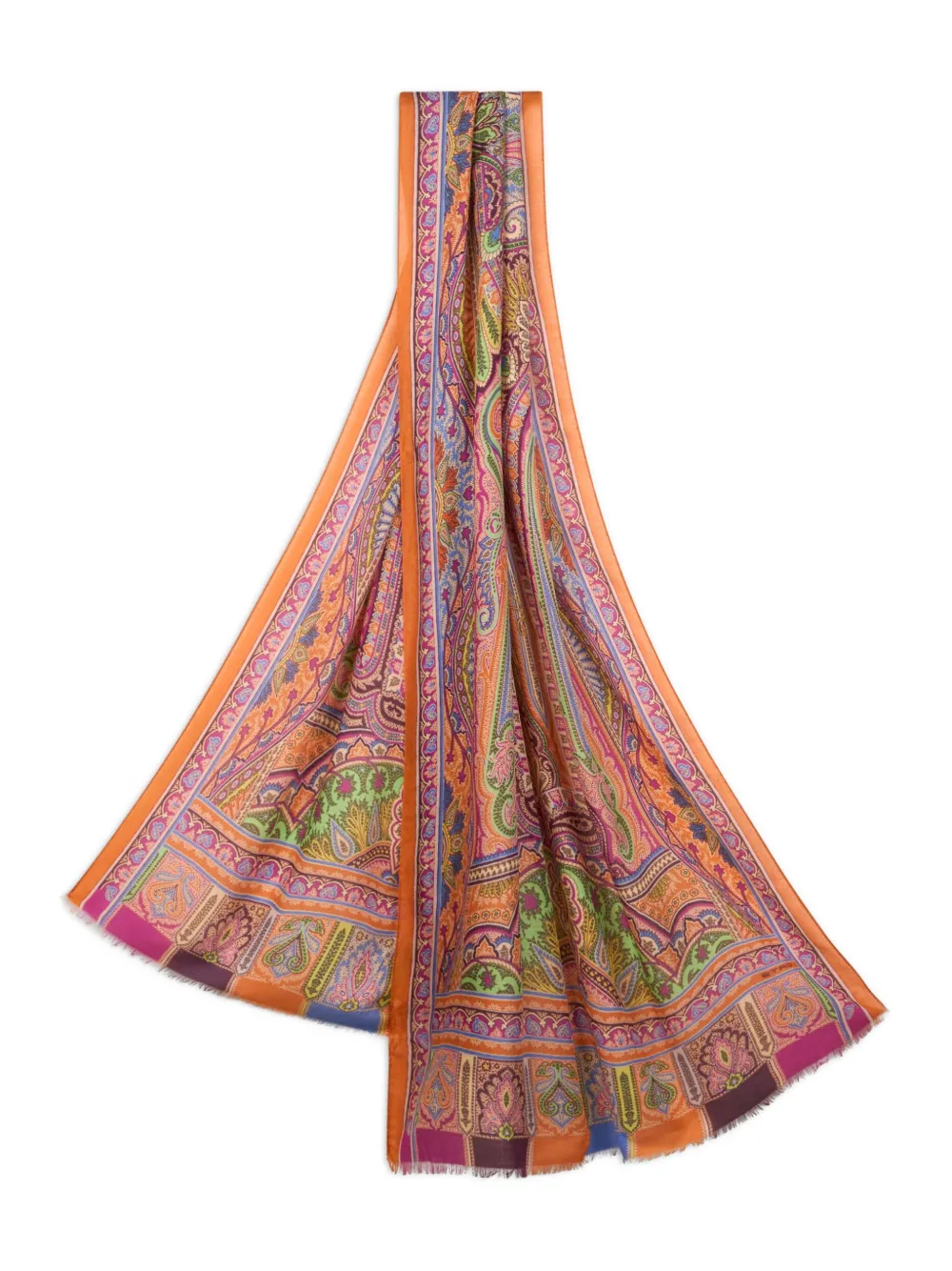 ETRO Sjaal met paisley-print Oranje