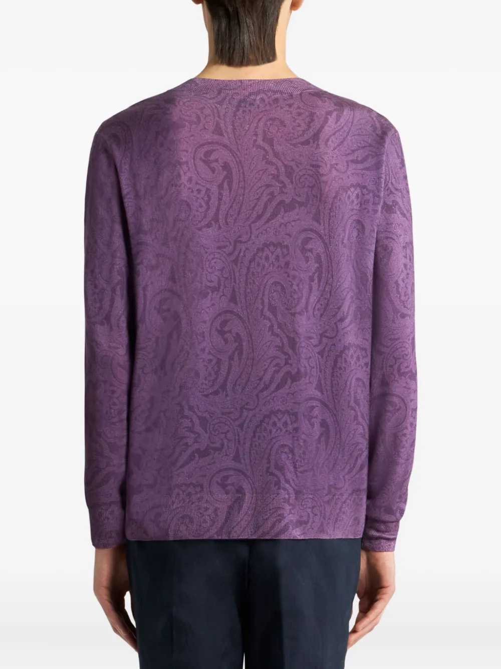 ETRO Trui met paisley-print Paars