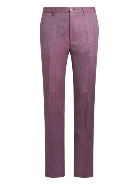 ETRO slub linen trousers