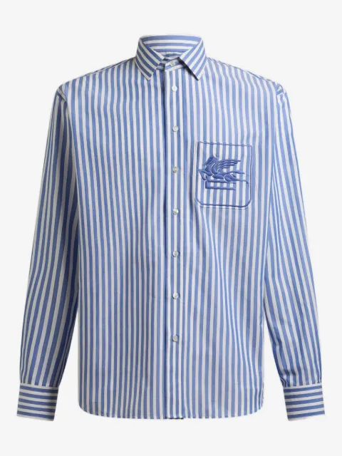ETRO camisa con bordado Pegaso