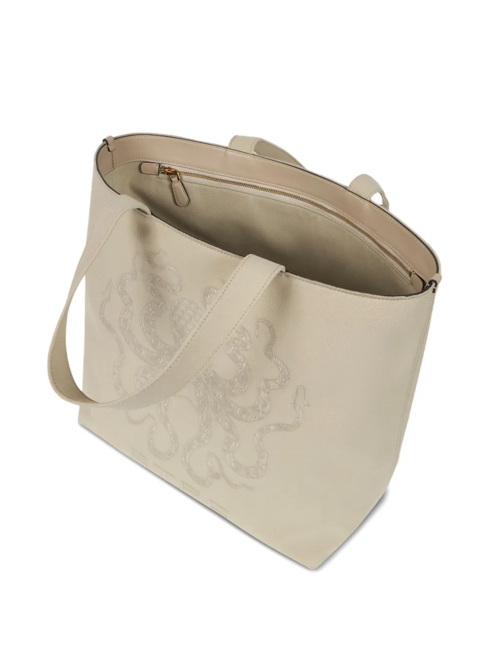 ETRO Shopper met Octopus-borduurwerk Beige