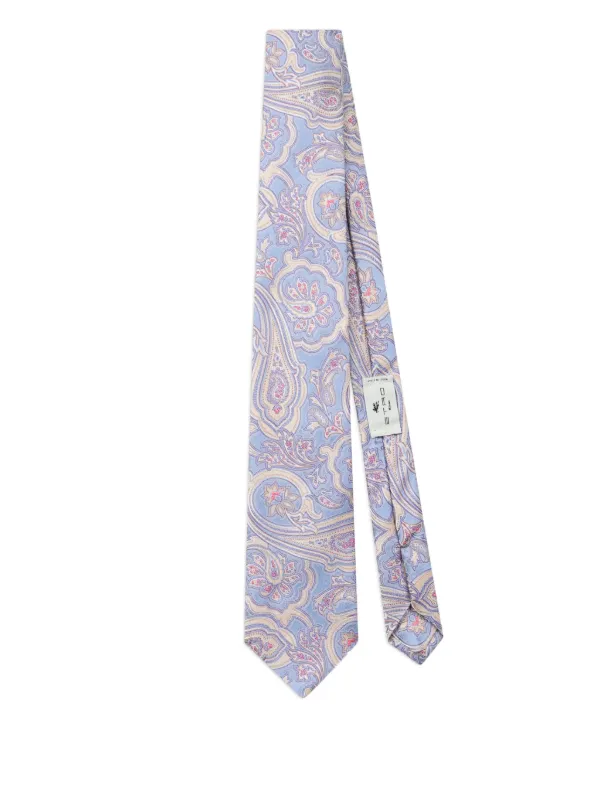 【美品】ETRO エトロ　ネクタイ　ペイズリー　ブルー ETRO ペイズリー ネクタイ | ブルー | FARFETCH JP