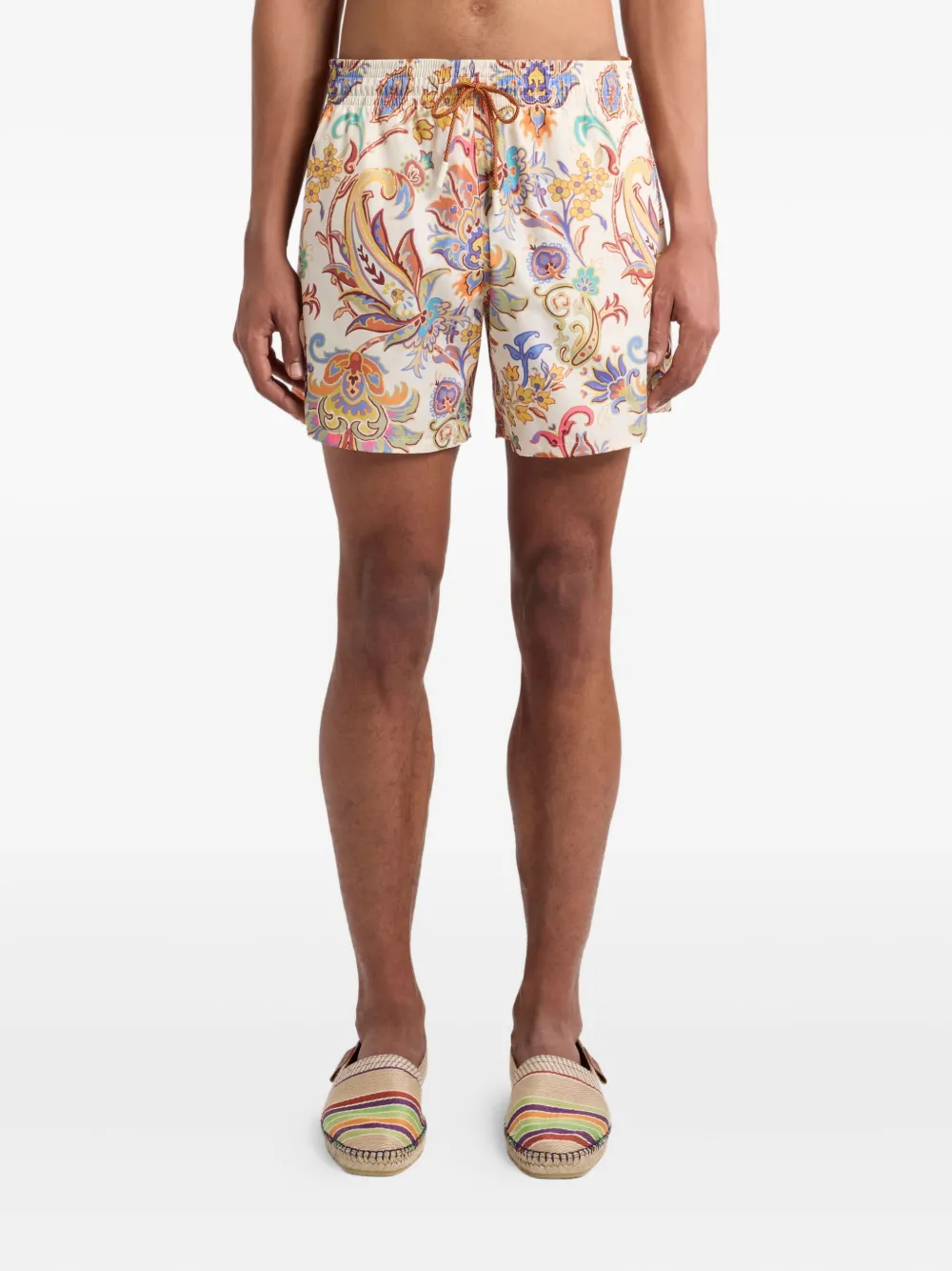 ETRO Zwembroek met bloemenprint Wit