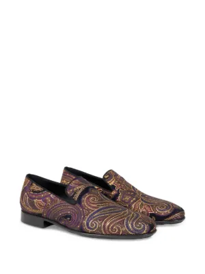 エトロETROペイズリーゴールドコンビレザードレスシューズ茶ブラウン7 Etro（エトロ） メンズ シューズ - FARFETCH