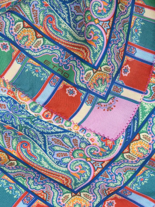 【送料&関税込】Etro Silk Foulard Etro Printed silk foulard top Etro