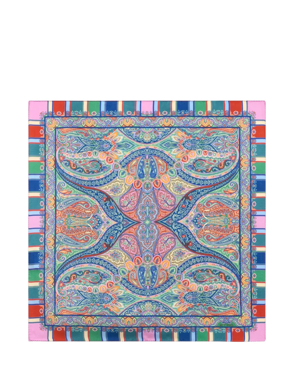 ETRO silk pocket square - Blu