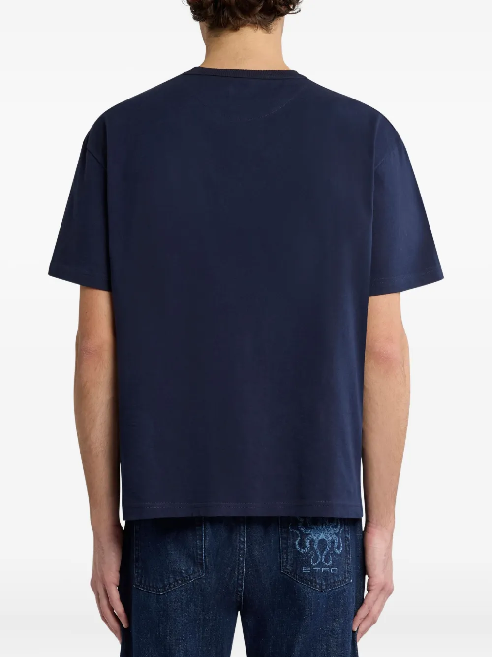 ETRO T-shirt met logoprint Blauw