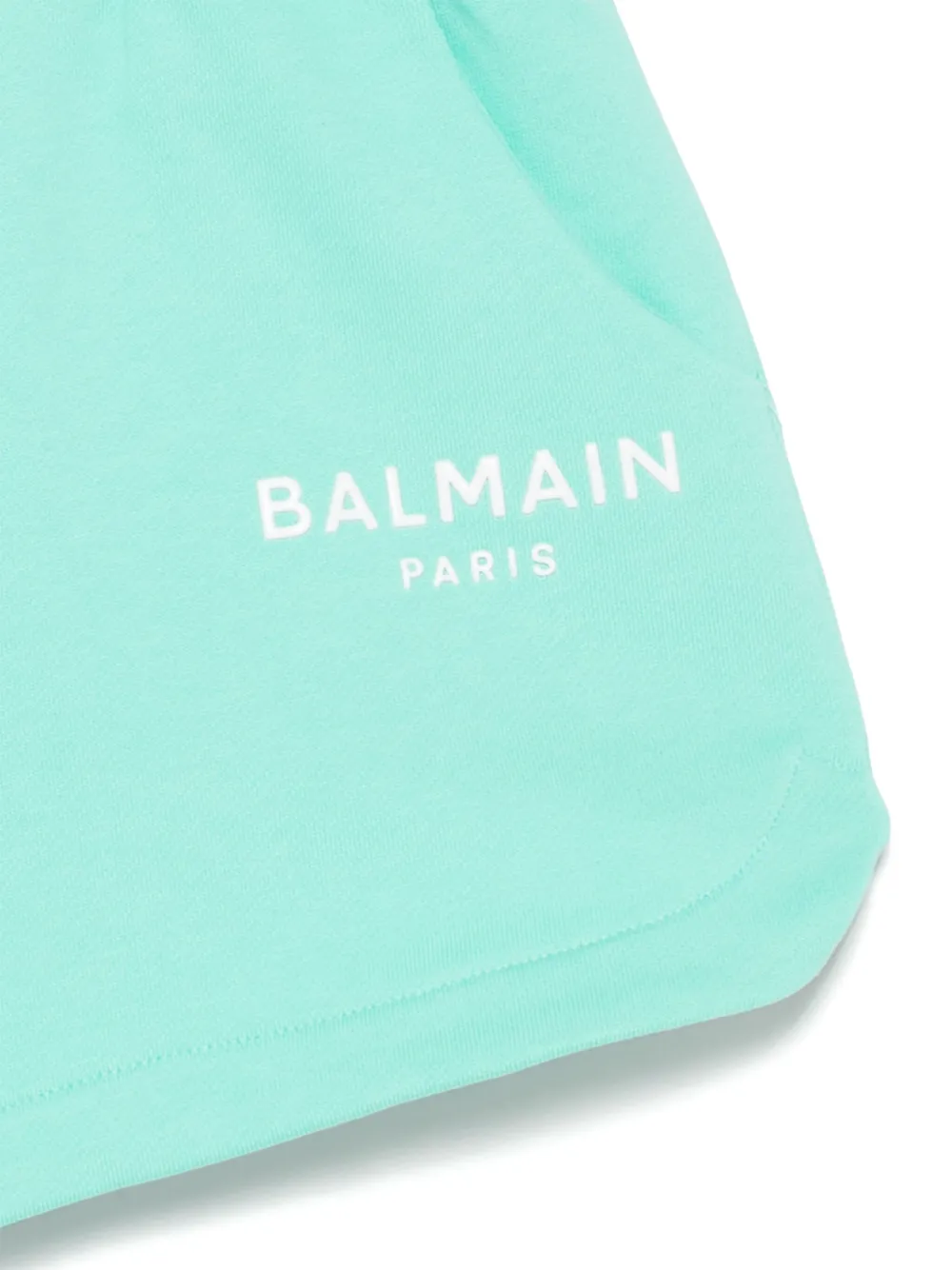 Balmain Kids Katoenen shorts Groen