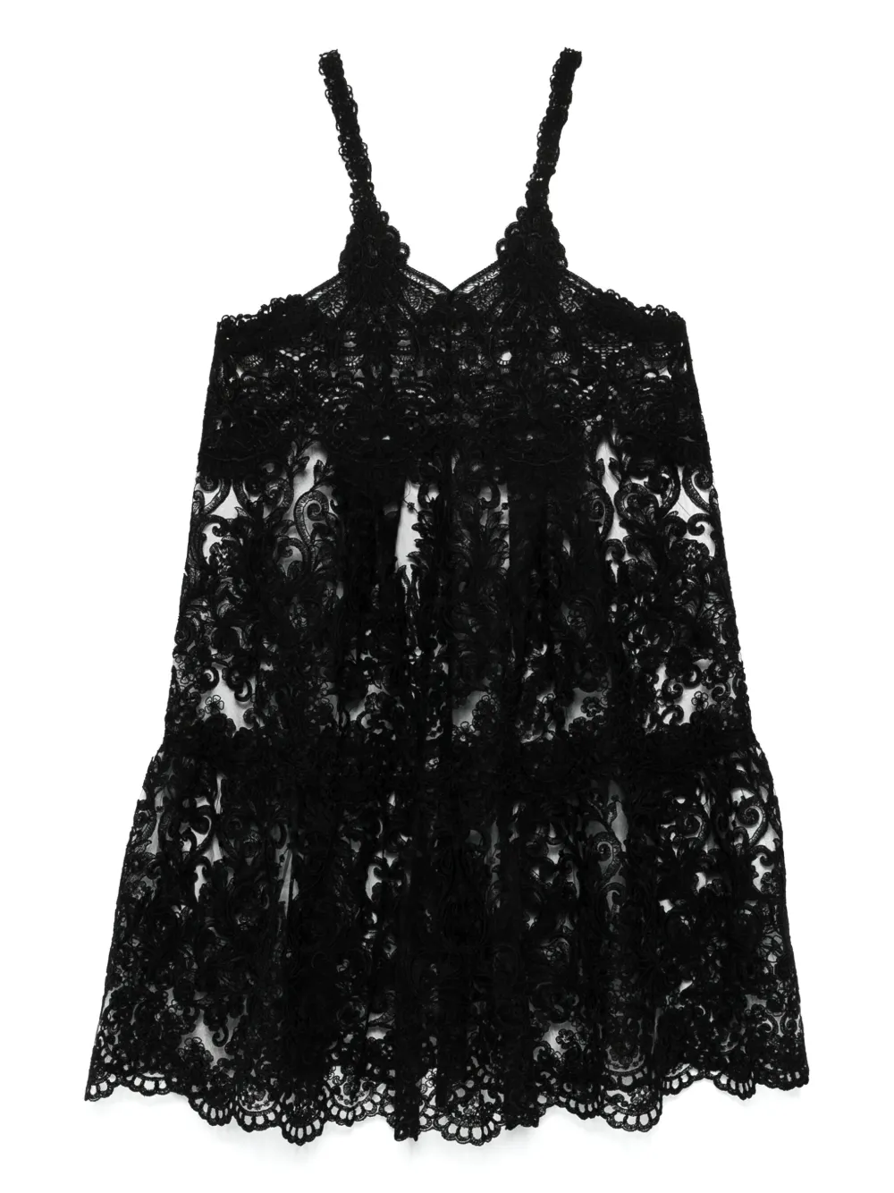 MAURIZIO MYKONOS vestido midi con encaje | negro | Image 1
