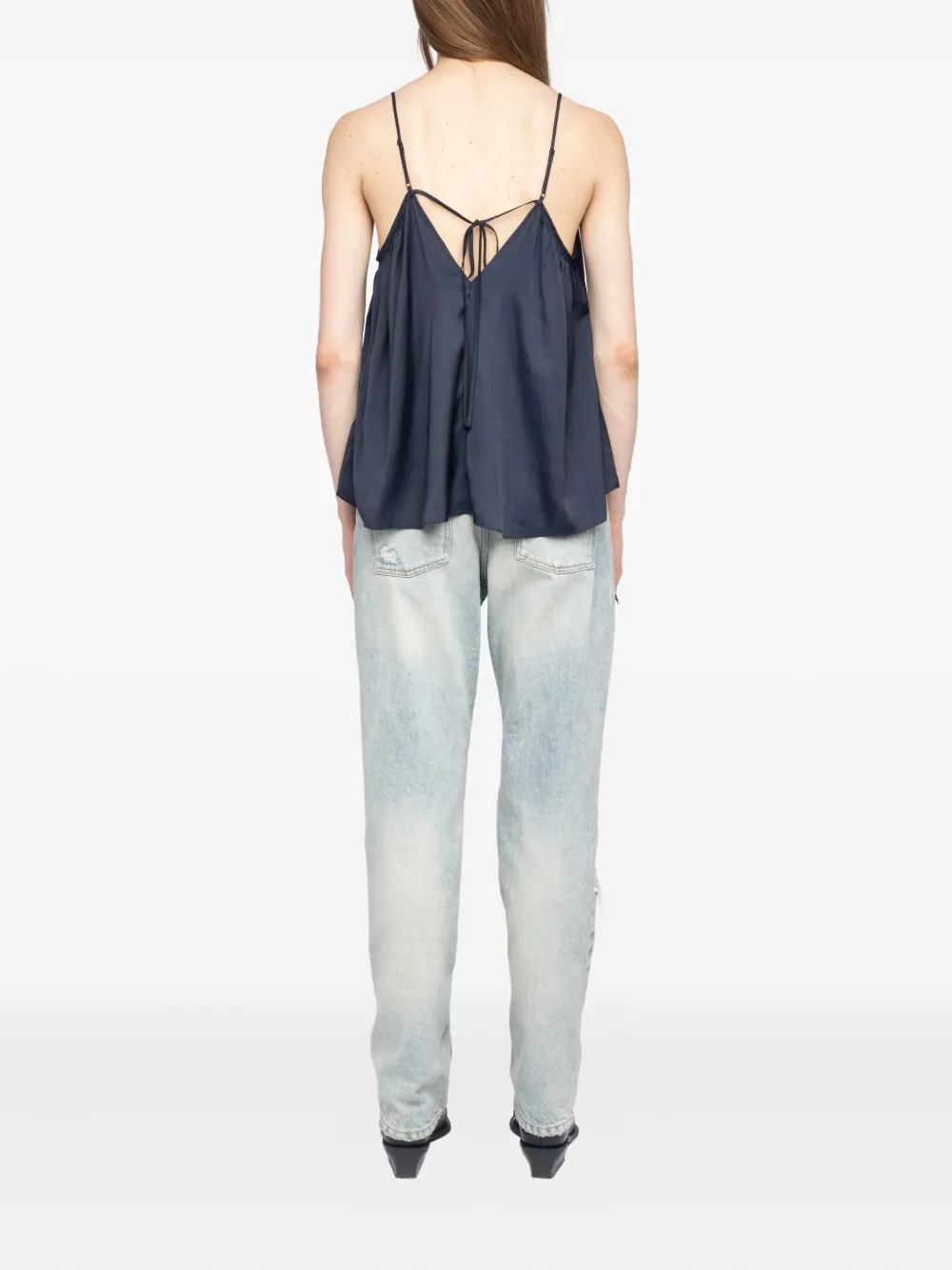 Zadig&Voltaire Cym satin top Blauw