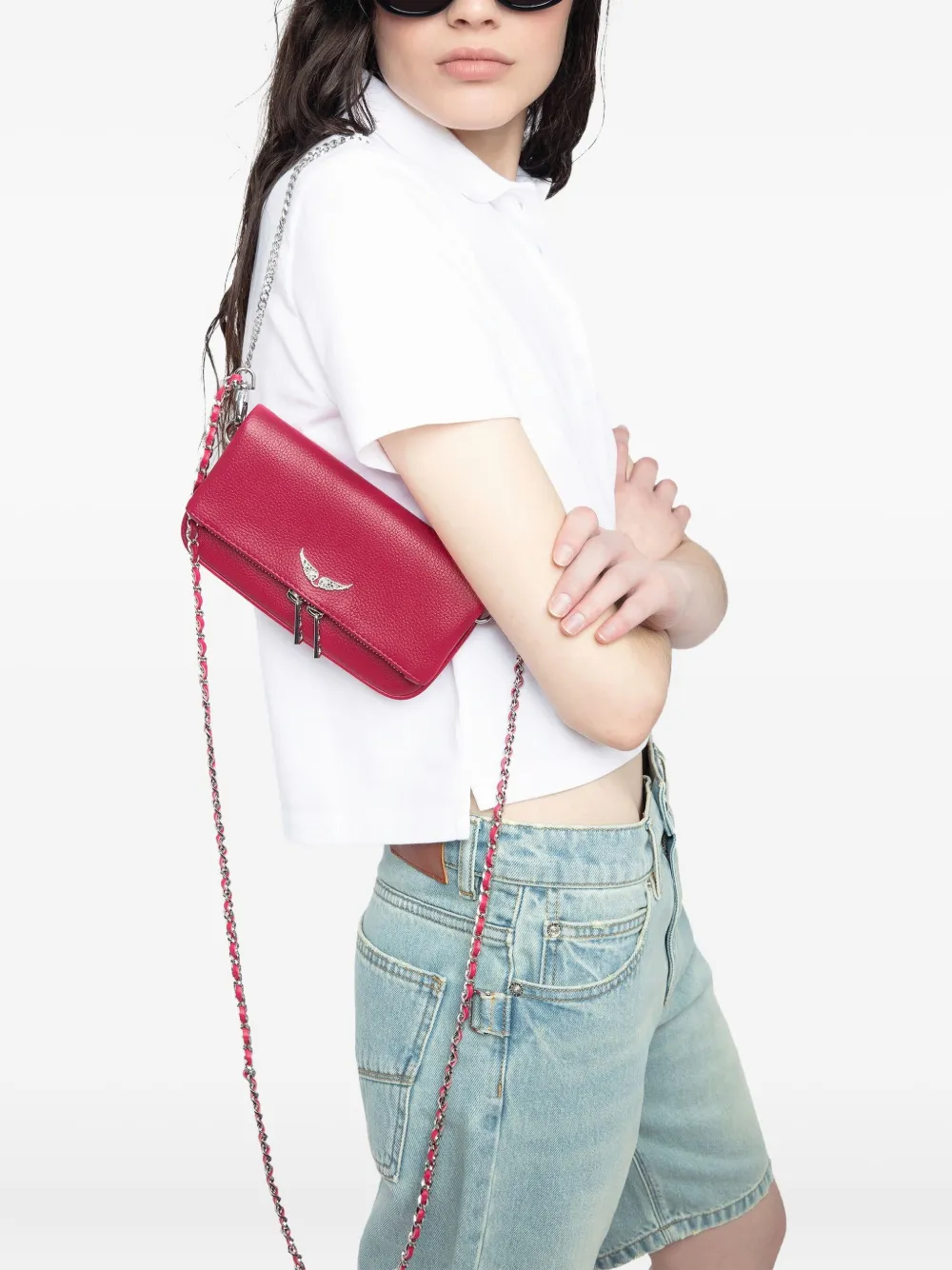 Zadig&Voltaire nano Rock clutch bag - Rood