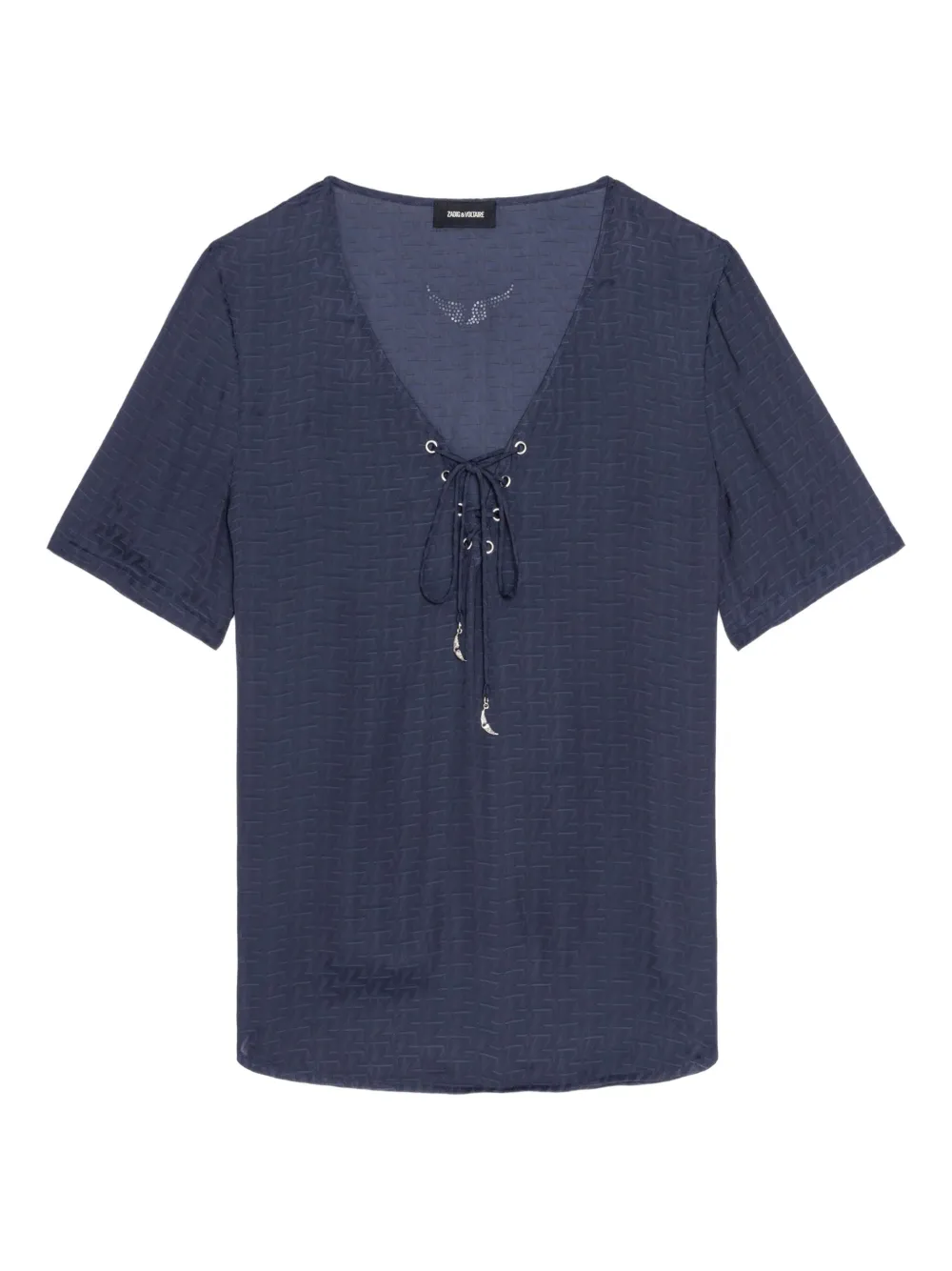 Zadig&Voltaire lace-up v-neck t-shirt