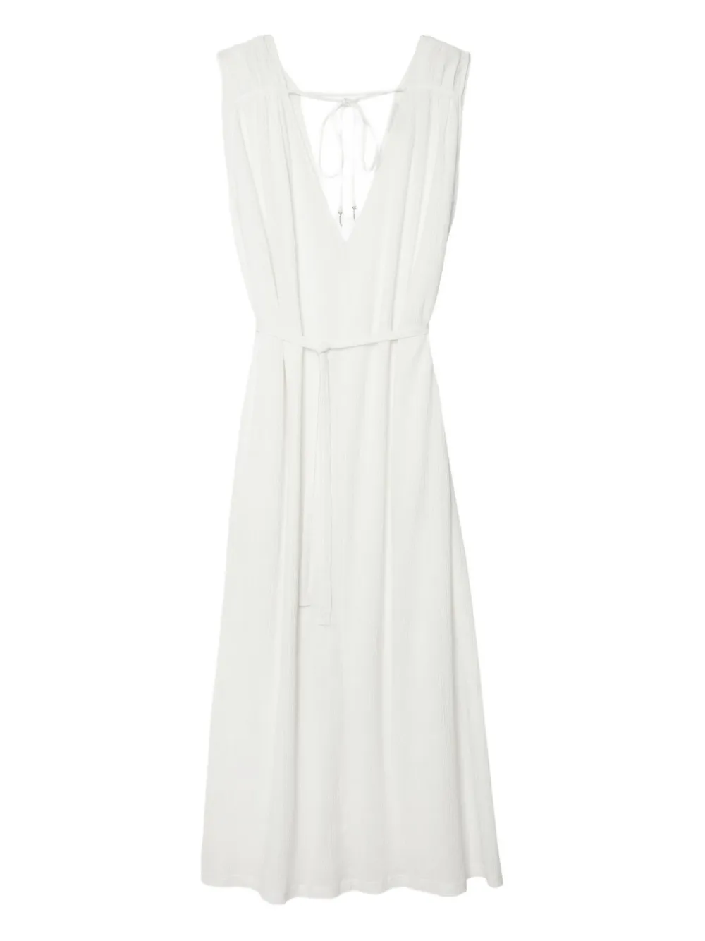 Zadig & Voltaire Womens Rimati V-neck Sleeveless Cotton Maxi Dress Judo In White
