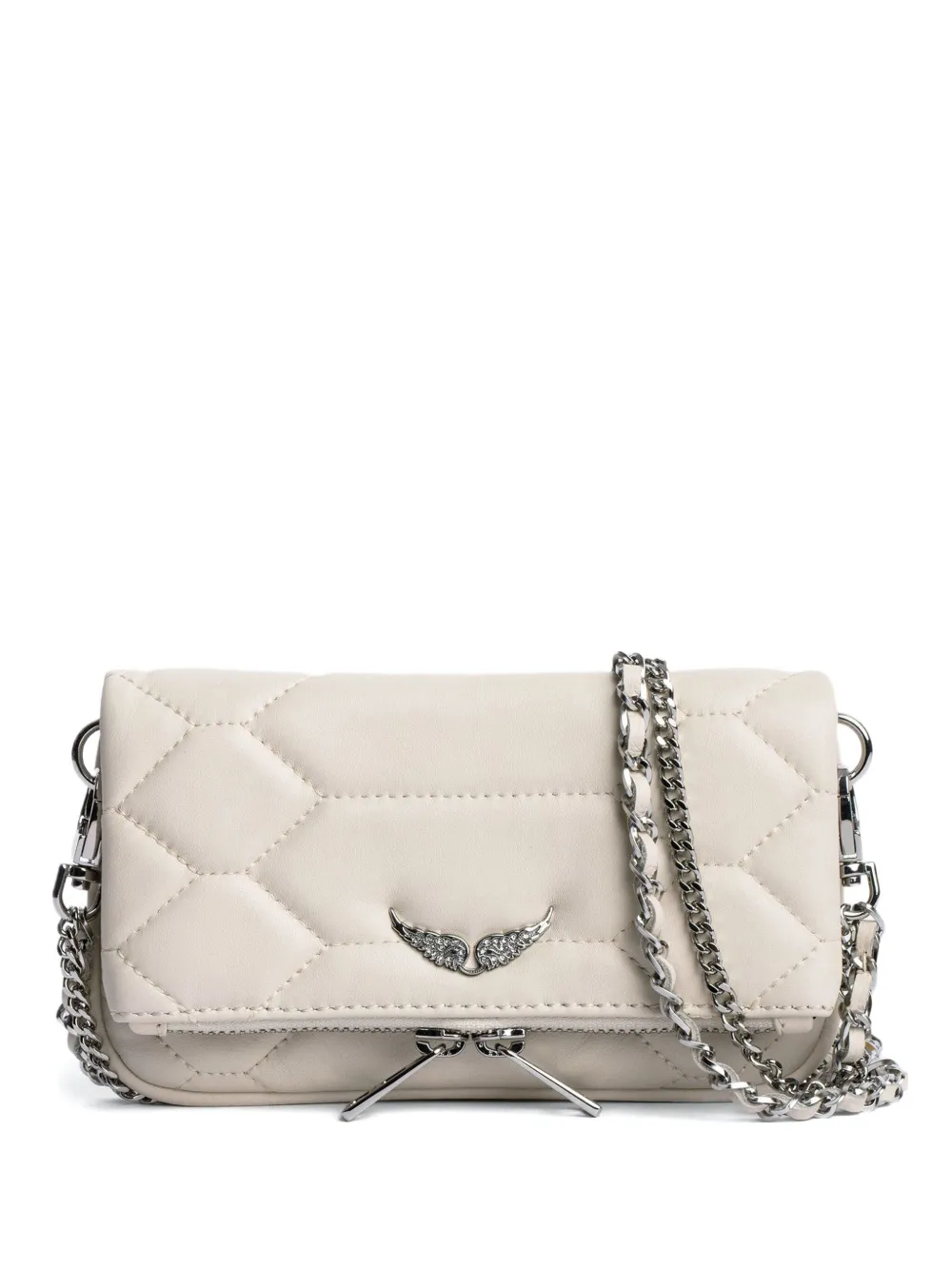 Zadig&Voltaire Rock Nano gewatteerde clutch Wit