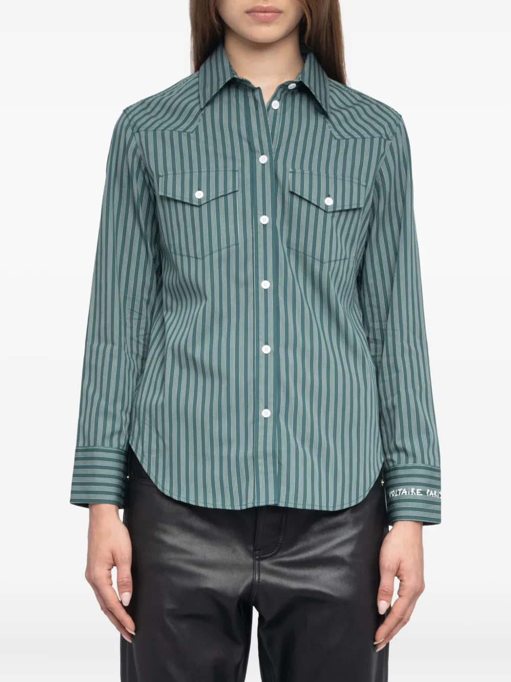 Zadig&Voltaire Gestreept blouse Groen