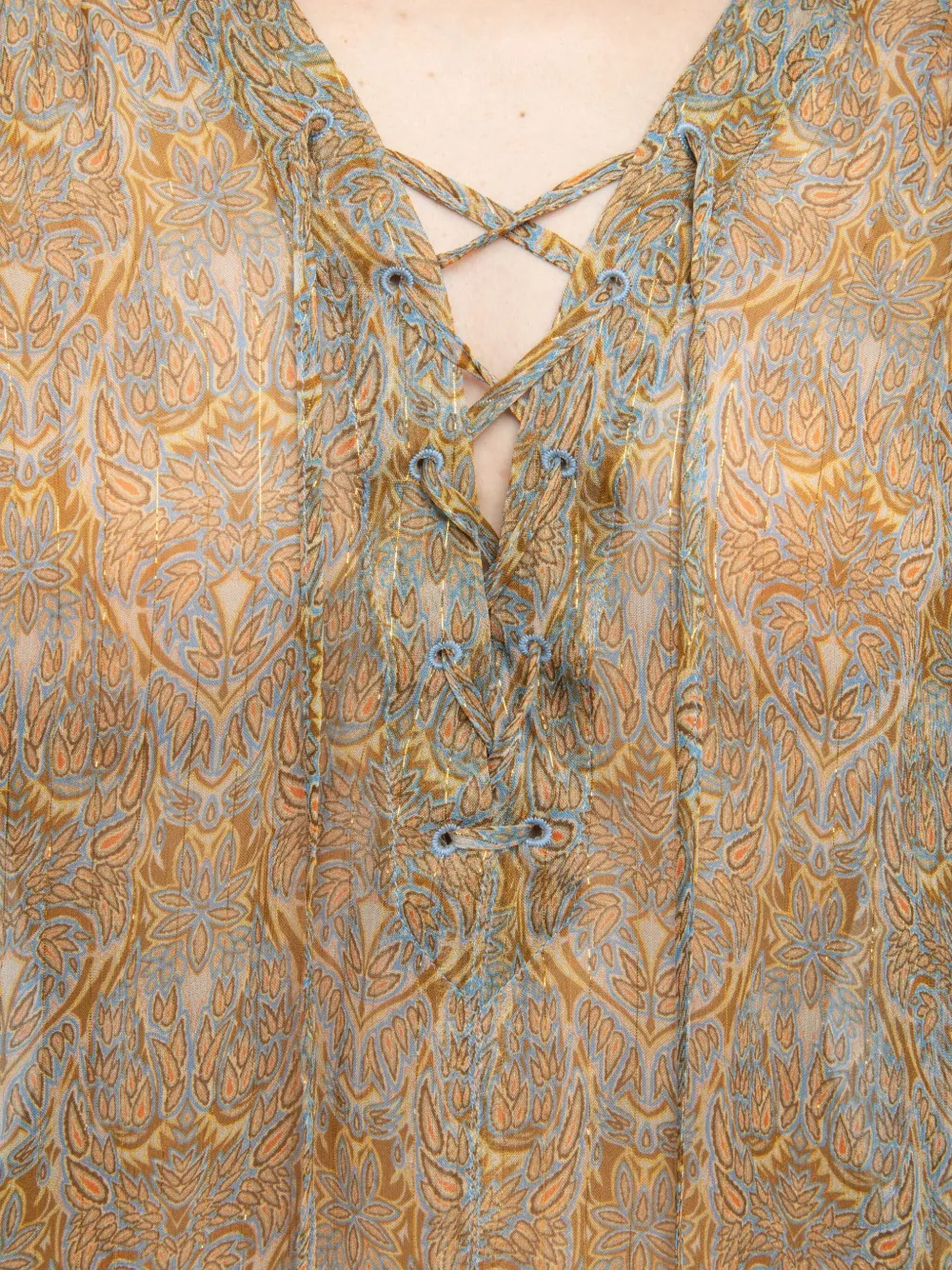 Zadig&Voltaire Tamela lace-up blouse Bruin
