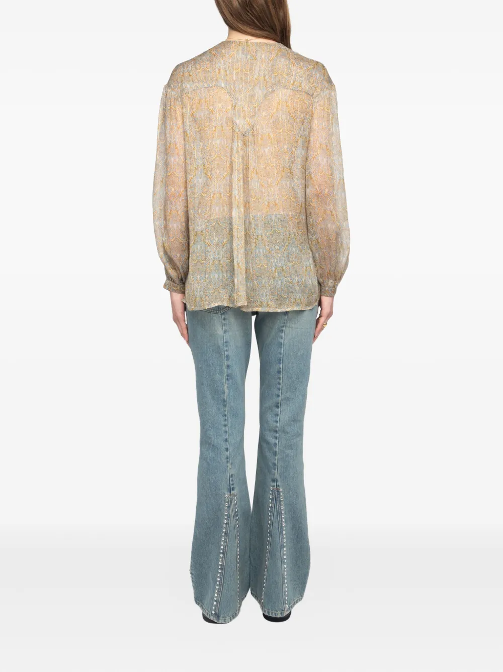 Zadig&Voltaire Tamela lace-up blouse Bruin