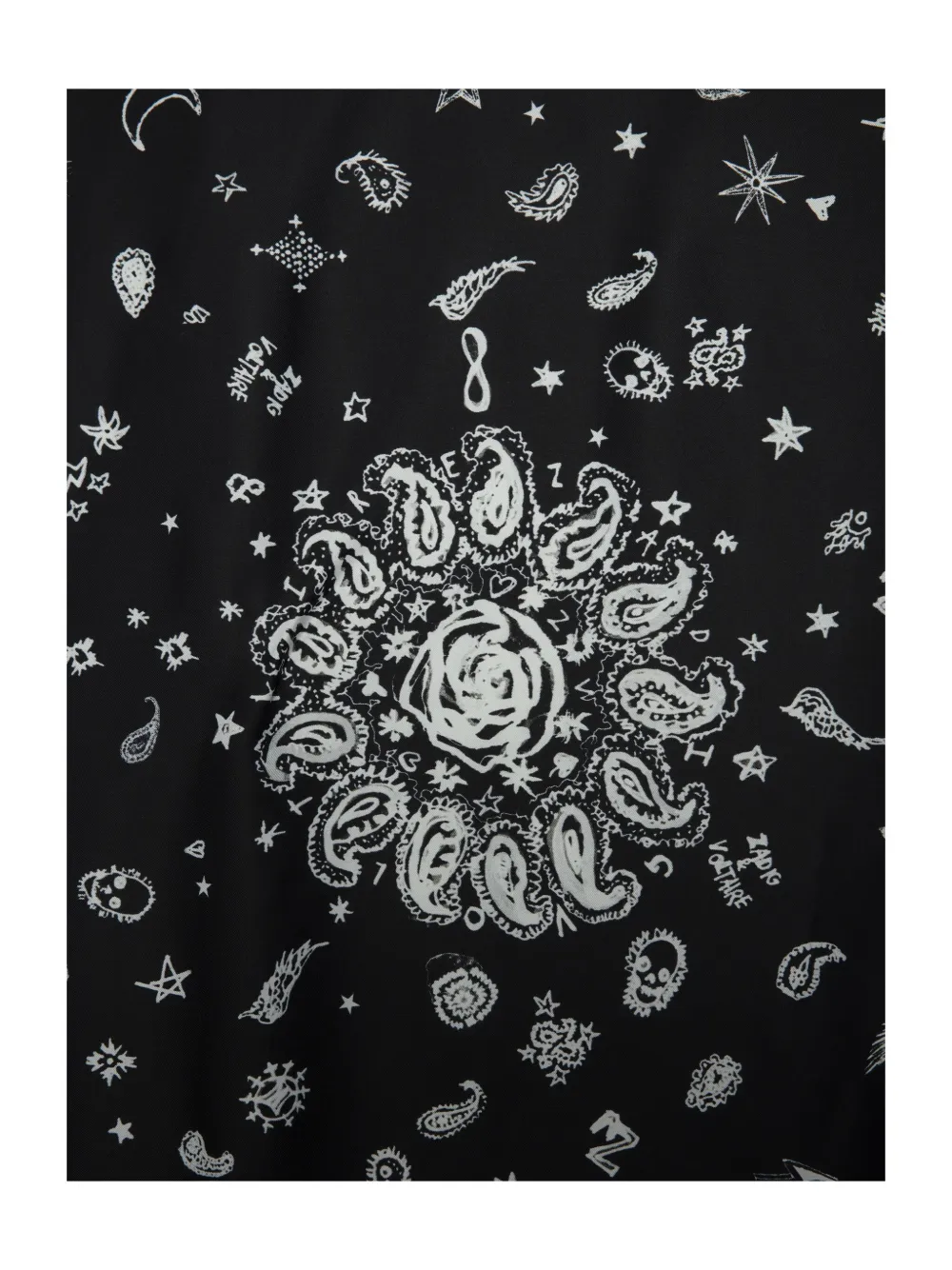 Zadig&Voltaire Debbie 85 sjaal met Bandana-print - Zwart